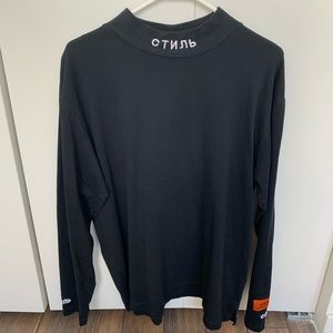Heron Preston black turtleneck long sleeve shirt